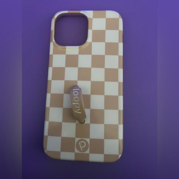 Loopy Sand Dollar Check 13 Pro Max iPhone Case Righty - Picture 1 of 2